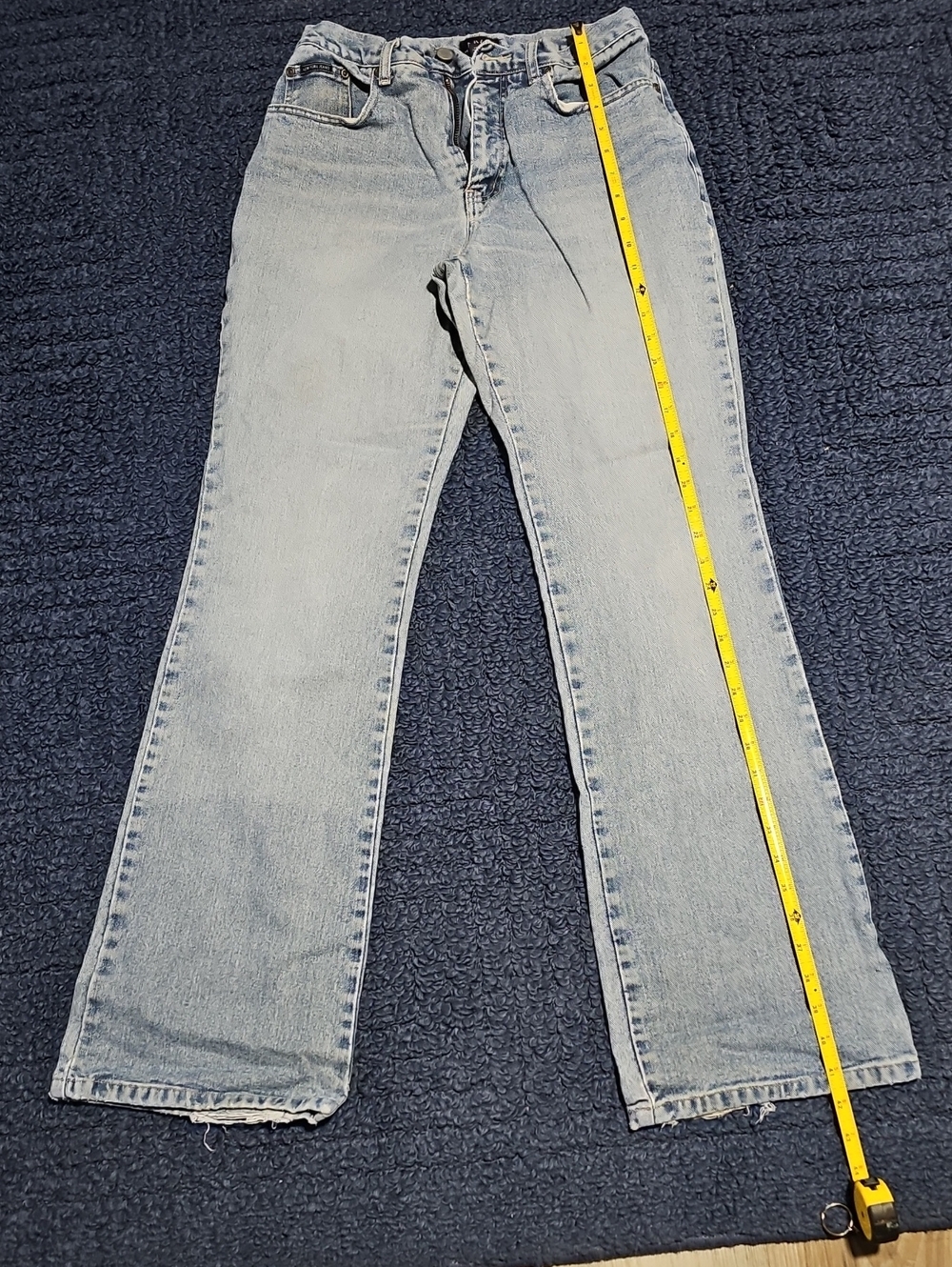 New York & Company Light Blue Flare Jeans